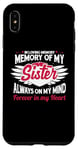 iPhone XS Max In loving memory memory of my sister always on my mind Case