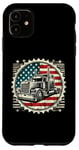 iPhone 11 Semi-Trailer Trucker Big Rig American Flag Truck Driver Case