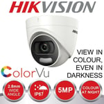 HIKVISION TRADE CCTV 5MP COLORVU CAMERA DS-2CE72HFT-F 24H COLOR RECORDING WHITE