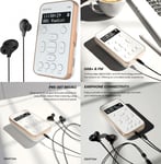 AZATOM A2 DAB/DAB+ Portable Digital Radio, Sports model, Pocket size, White