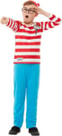 Smiffys 50279L Officially Licensed Wheres Wally Deluxe Costume, Boys