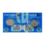 2 X Renata 371 Argent Oxyde Piles 1.55V SR920SW Montre SR69