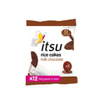 itsu Milk Chocolate Rice Cakes Healthy Snack 34g (Pack of 12)