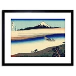 Wee Blue Coo PAINTING JAPAN KATSUSHIKA TAMA RIVER MUSASHI PROVINCE FRAMED PRINT F97X3812