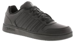 K-Swiss Mens Trainers Court Palisades Leather Lace Up black Leather (archived) - Size UK 10.5