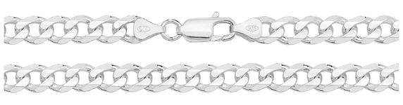 James Moore TH G1003/08 Silver Mens Curb Chain Bracelet 8 Jewellery