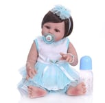 49 Cm 19 Pouces Reborn Baby Dolls Silicone Doux Réaliste Poupée Bain Look Real Touch Nouveau-Né Bébé Fille Réaliste Meilleur Cadeau De Noël Jouet pour Enfant de 3 Ans + Jouets