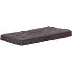 Décoshop26 - Coussin de plancher de palette Coton matelas de sol 120x80x10 cm Anthracite