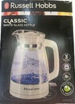 Russell Hobbs 26081 Classic Glass White Kettle Limescale Filter 3000 Watt