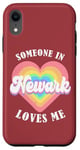 Coque pour iPhone XR Quelqu'un à Newark m'aime City Heart