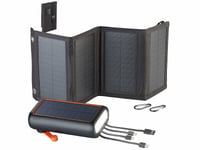 Batterie de secours 30.000 mAh PB-200.k + chargeur solaire 10 W - Revolt