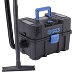 SGS 15 Litre Wet and Dry Vacuum Cleaner for Workshop Compact Toolbox Style 1100W