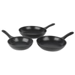 Salter Frying Pan 3 Piece Set Non-Stick Geo Hex Patterned Surface 20, 24 & 28 cm