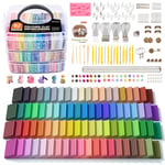 Shuttle Art Pâte Polymère, 82 Couleurs de Polymere Clay avec 19 Outils et 16 Types d'Accessoires, Argile à Modéler Antiadhésif et Non Toxique, Kit de Pâte à Modéler Idéal pour Enfants…