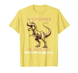 In September We Wear Gold Childhood Cancer Awareness T-Rex T-Shirt