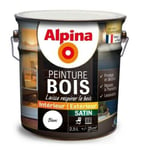 Peinture spéciale bois blanc satin 2.5L ALPINA microporeux protège décor lessiva