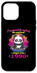 Coque pour iPhone 12 Pro Max Né en 1990 Anniversaire Fun Panda Gaming Unlock The Next Level