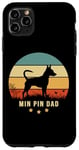 iPhone 11 Pro Max MIN PIN DAD retro sunset Design with Miniature Pinscher Case