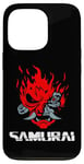 Coque pour iPhone 13 Pro Masque de démon japonais Samouraï Edge Cyber Runners Punk