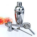 Otego 5-delar Cocktailset , Barset, Shaker 350ml - Rostfritt Stål Silver