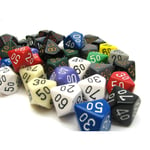 Chessex RPG Dice D10 Terning 00-90 -1stk Tilfeldig farge