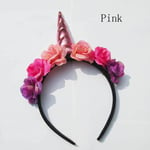 Kids Headband Unicorn Horn Girls Headwear Pink