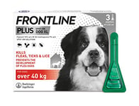 FRONTLINE Plus Flea & Tick Treatment for Extra Large Dogs (over 40 kg) - 3 Pipettes