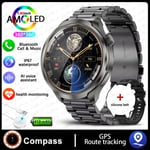 Huawei Gt5 Watch Outdoor Sports Smart Watch Miesten Amoled-Näyttö Nfc Gps-Kompassi Ip68 Vesitiivis Bluetooth-Puhelu Smartwatch Man_Black steel belt_For HUAWEI GT5 Watch