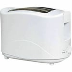 2 Slice Electric Bread Toaster Twin Slot Toast Warmer Maker Crumb Tray White