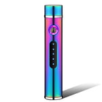 Electric Lighter Multi Protect Safety Systems Windproof Flameless USB Rechargeable Electric Lighter with Power Indicator for Fire Cigarette Candle Outdoors Indoors,Pink