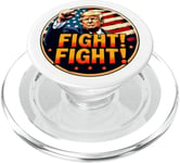 Fight! Trump Fist 2024 Election MAGA Flag USA President 47 PopSockets PopGrip for MagSafe