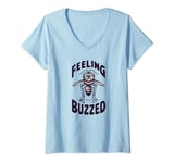 Womens Feeling Buzzed | Funny Mosquito V-Neck T-Shirt