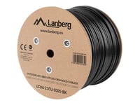 Lanberg - Samlet Kabel - 305 M - Utp - Cat 6 - Solid, Utendørs - Svart