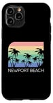 Coque pour iPhone 11 Pro Newport Beach California Surf Vintage Cali SoCal Orange Co