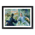 Big Box Art Lunch at The Restaurant Fournaise by Pierre-Auguste Renoir Framed Wall Art Picture Print Ready to Hang, Black A2 (62 x 45 cm)