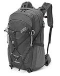 Terra Peak Flex 30 sac à dos de randonnée 30 litres hommes femmes gris - Daypack sac à dos étanche - avec système d'hydratation intégré et compartiment pour ordinateur portable - daypack femme homme