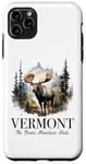 Coque pour iPhone 11 Pro Max Vermont Green Mountain State Moose Randonnée Camping Nature