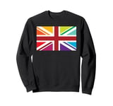 Rainbow Colors, United Kingdom The Union Jack Flag Sweatshirt