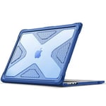 FINTIE Coque Compatible avec MacBook Air 15 Pouces 2024/2023 (M3/M2, Modèle A3114/A2941) - Etui Rigide Robuste avec Bords Antichoc Résisitant, Housse Hybride Protection Renforcée, Bleu