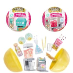 Miniverse - Lot de 2 boules thème Boissons - Kit de cuisine créative en résine avec Lumière UV - Non comestible - Aléatoire