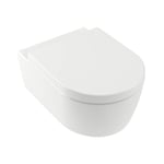 Arceau wc suspendu sans bride et fixations invisibles + Abattant avec frein de chute (ArceauRimless) - Villeroy&boch