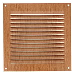 Amig - Grille de ventilation carrée en Aluminium | Grilles d'aération pour sortie d'air | Idéal pour plafond de cuisine et de salle de bain | Dimensions : 150 x 150 mm | Couleur: Bois