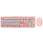 Combo sans fil clavier + souris - MOBILITY LAB - Pure Color - Rose - Design ergonomique - Frappe discrète