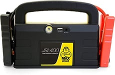 MAXTOOLS JSL400 Démarreur d'Urgence Professionnel Lithium 2400 A pour Véhicules Diesel et Essence de Grande Taille, Booster batterie voiture 12V Puissant et Sûr, Batterie avec USB