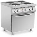 Royal Catering kokeplate - 13,400 W 4 plater med varmluftsovn