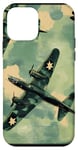 Coque pour iPhone 12 mini Bombardier B-17G Green Pop Art Tropical B-17 Flying Fortress de la Seconde Guerre mondiale