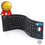 INN® Clavier en silicone Gel de silice USB 108 clés Pliant Bluetooth sans fil Clavier étanche