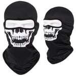 Moottoripyörä Balaclava Skull Print Moto Kokonaamari Tuulenpitävä Hiihto Pään Kaulanlämmitin Pyöräily Biker Huppu Lippalakki Miesten kypärävuori