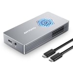 Boîtier SSD, ANYOYO Boîtier NVMe 40 Gbps avec Ventilateur, Boîtier SSD M.2 en Aluminium pour Thunderbolt 3/4, périphérique USB4/3.2/3.1/3.0, prise en charge de la clé 2280 M/B+M Key, jusqu'à 2800 MB/s