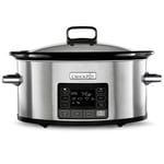 Crockpot 5.6L Time Select Digital Slow Cooker | Stainless Steel | CSC066